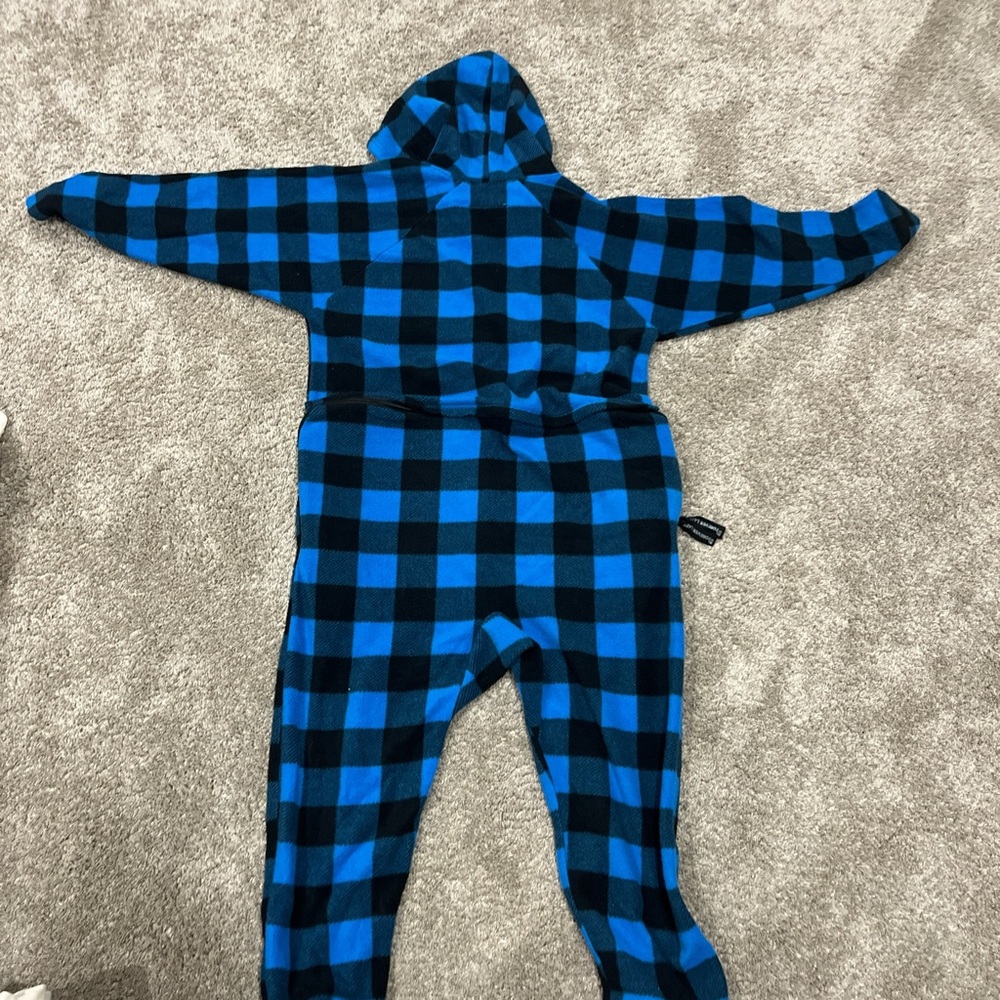 Forever 21 Kids Blue and Black Plaid One Piece